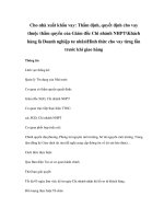 Cho nhà xuất khẩu vay: Thẩm định, quyết định cho vay thuộc thẩm quyền của Giám đốc Chi nhánh NHPTKhách hàng là Doanh nghiệp tư nhânHình thức cho vay từng lần trước khi giao hàng pdf