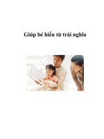 Giúp bé hiểu từ trái nghĩa ppsx