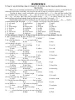 BỘ ĐỀ THI  VÀO LỚP 10