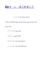 Bài 1 ― はじめまして こんにちは pdf