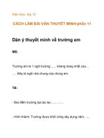 Kiến thức lớp 10 CÁCH LÀM BÀI VĂN THUYẾT MINH-thuyết minh về trường em doc