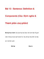 Bài 13 - Sentence: Definition & Components pot