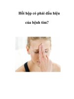 Hồi hộp có phải dấu hiệu của bệnh tim? potx