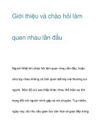 Giới thiệu và chào hỏi làm quen nhau lần đầu ppt