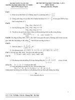 Ba đề thi thử của khối chuyên lí ĐHKHTN lần I+II+III