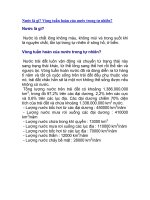 Nước là gì? Vòng tuần hoàn của nước trong tự nhiên? pot