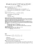 Đề luyện thi Mon Toán vào lớp 10 THPT năm học 2010-2011