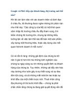 Google và P&G tiếp cận khách hàng, thị trường mới thế nào? pdf