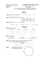 Đê thi giuaki II lóp 1