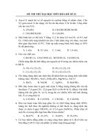 ĐỀ THI THỬ ĐẠI HỌC MÔN HÓA-ĐỀ SỐ 22 và đáp án