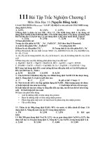 111 bài tập trắc nghiệm chương I hóa học(lớp 11)