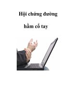 Hội chứng đường hầm cổ tay pptx