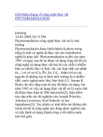 Giới thiệu chung về công nghệ thực vật PHYTOREMEDIATION doc