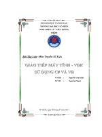 Đề tài giao tiếp máy tính, vi điều khiển sử dụng c và VB   luận văn, đồ án, đề tài tốt nghiệp