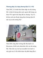 Phương pháp xây dựng thương hiệu LG ở Mỹ pptx