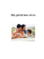 Hãy giữ lời hứa với trẻ docx