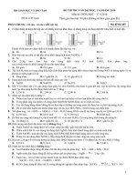 ĐỀ THI HÓA HỌC TUYỂN SINH ĐẠI HỌC (15)