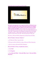 Cách khắc phục lỗi trong Microsoft Word 2007 pptx