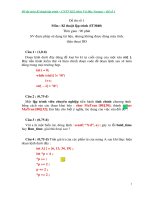 Đề thi môn Kĩ thuật lập trình potx