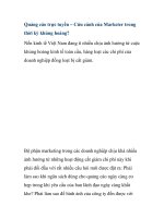 Quảng cáo trực tuyến – Cứu cánh của Marketer trong thời kỳ khủng hoảng? pptx