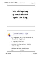 kinh tế học vĩ mô dành cho chính sách công - một số ứng dụng lý thuyết hành vi tiêu dùng pptx