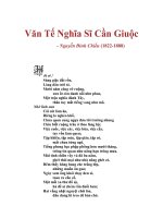 Văn Tế Nghĩa Sĩ Cần Giuộc - Nguyễn Đình Chiểu