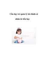 Cần dạy trẻ quản lý tài chính cá nhân từ tiểu học pptx