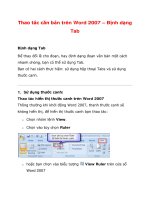 thao tác căn bản trên word 2007 – định dạng tab