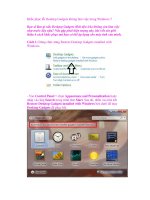 Khắc phục lỗi Desktop Gadgets không làm việc trong Windows 7 pot