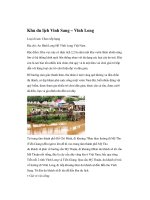 Khu du lịch Vinh Sang – Vĩnh Long ppt