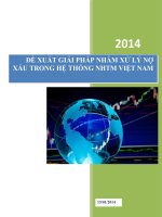 ĐỀ XUẤT GIẢI PHÁP NHẰM XỬ LÝ NỢ XẤU TRONG HỆ THỐNG NHTM VIỆT NAM