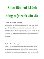 Giao tiếp với khách hàng một cách sâu sắc ppt