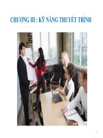 Chuong III Kỹ năng thuyết trình