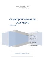 Tiểu luận giao dịch ngoại tệ qua mạng