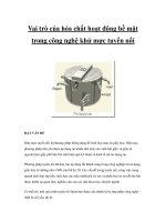 Vai trò của hóa chất hoạt động bề mặt trong công nghệ khử mực tuyển nổi doc