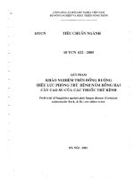 Quy phạm khảo nghiệm trên đồng ruộng hiệu lực phòng trừ bệnh nấm hồng hại cao su của các thuốc trừ bệnh