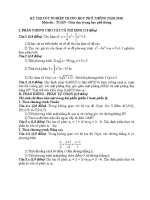 Đáp án môn toán thi TN THPT 2010