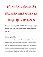 TỪ NHÂN VIÊN XUẤT SẮC ĐẾN NHÀ QUẢN LÝ HIỆU QUẢ (PHẦN 2) ppt