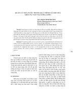 QUẢN LÝ NHÀ NƯỚC TRONG QUÁ TRÌNH XÃ HỘI HOÁ DỊCH VỤ VẬN TẢI CÔNG CỘNG pps