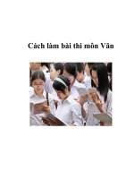 Cách làm bài thi môn Văn potx