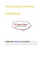 Từ vựng tiếng Anh về chương trình không gian docx
