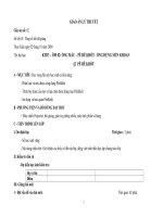 GIÁO ÁN LÝ THUYẾT - Bài 2 : PÊ RÊ KHỐT ppt