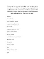 Cho vay vốn tín dụng đầu tư của Nhà nước (Áp dụng cho cả các quỹ quay vòng): Gia hạn nợTrường hợp khách hàng bị thiệt hại về tài sản, hàng hoá, do nguyên nhân khách quan thuộc thẩm quyền của Tổng Giám đốc NHPT potx