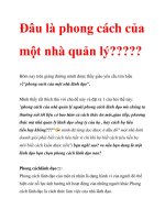 Đâu là phong cách của một nhà quản lý????? pps