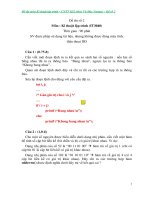 Đề thi môn Kĩ thuật lập trình – CNTT K52 pptx