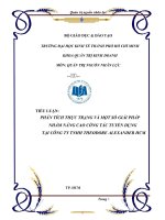 Tiểu luận phân tích thực trạng và một số giải pháp nhằm nâng cao công tác tuyển dụng tại công ty TNHH THEODORE ALEXANDER HCMI