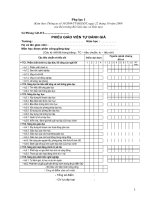 Phiếu đánh giá GV Trung học