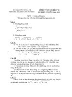 Đề thi chuyên ĐHKHTN - ĐHQGHN vòng 1 năm 2010