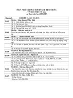 PHÂN PHỐI CHƯƠNG TRÌNH TIN NGHỀ ( 70 TIẾT