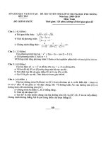 Đề thi tuyển sinh môn Toán 2009-2010